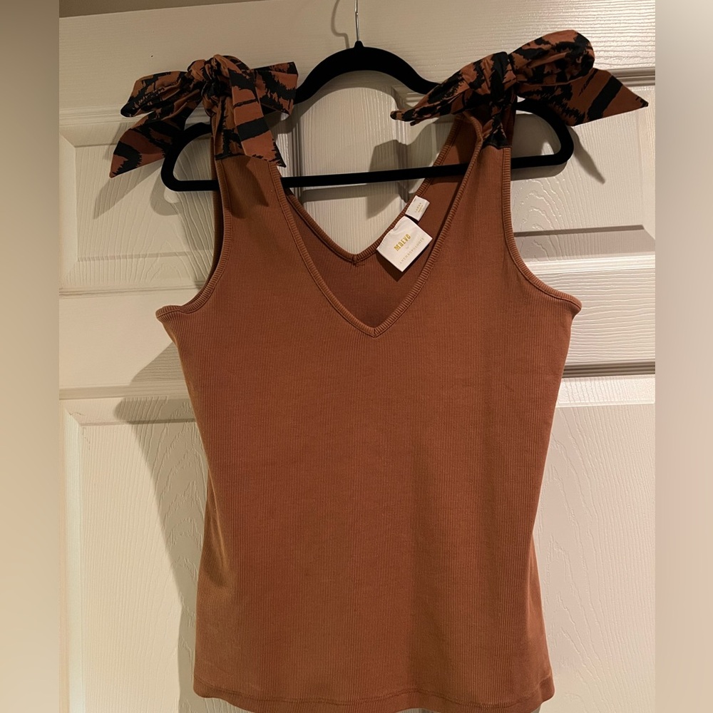 The Rafaela bow tie tank by Mauve, size L